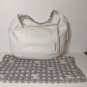 Rebecca Minkoff White and Rose Gold Studded Hobo Purse